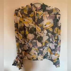 NY & Co. sheer floral top